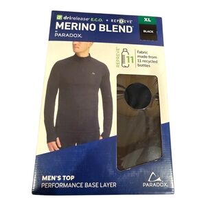 PARADOX Base layer merino blend - Men’s XL-Black